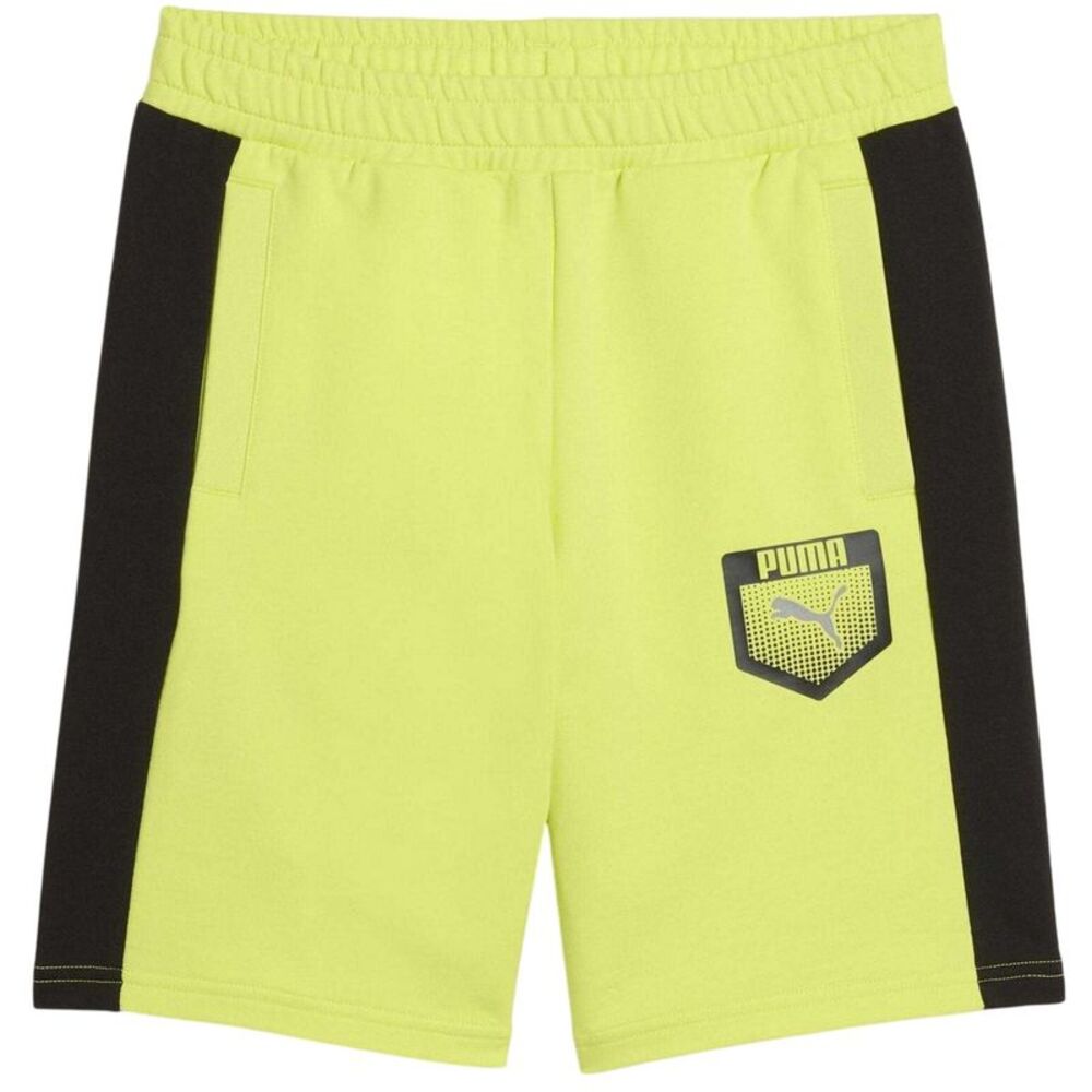 Puma Childrens/Kids Active Graphic Sweat Shorts / Lemon